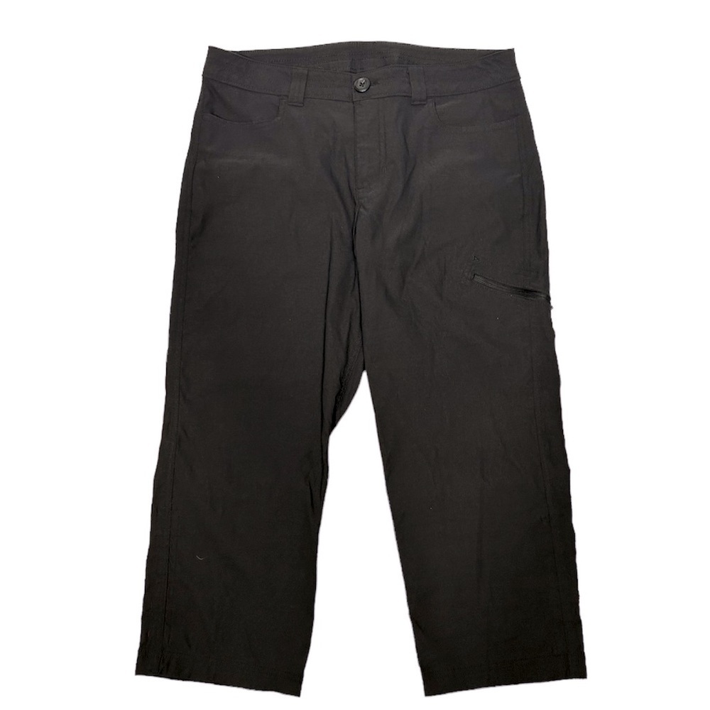 Eddie Bauer Capri Pants Size 8 Black Nylon Hiking Outdoors Activewear